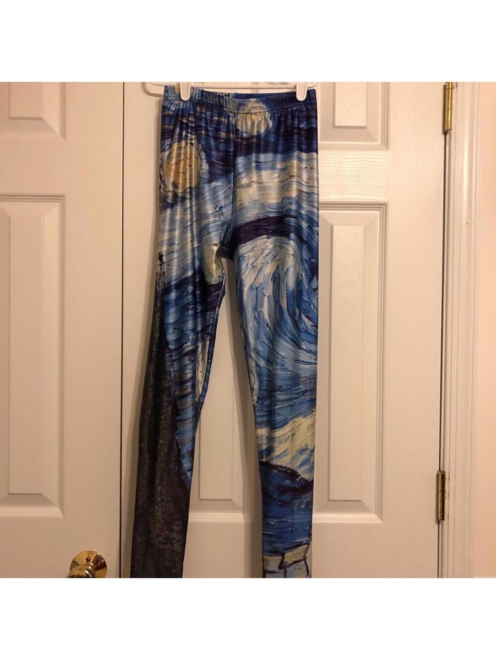 Leggings with Starry Night print